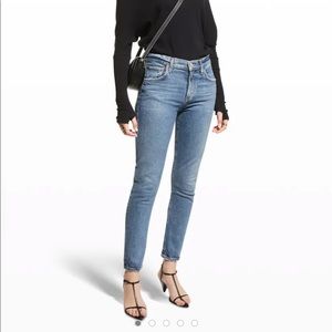 NWT AGOLDE Toni mid rise straight jeans